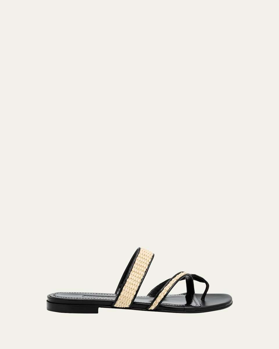 Susara Woven Flat Slide Sandals